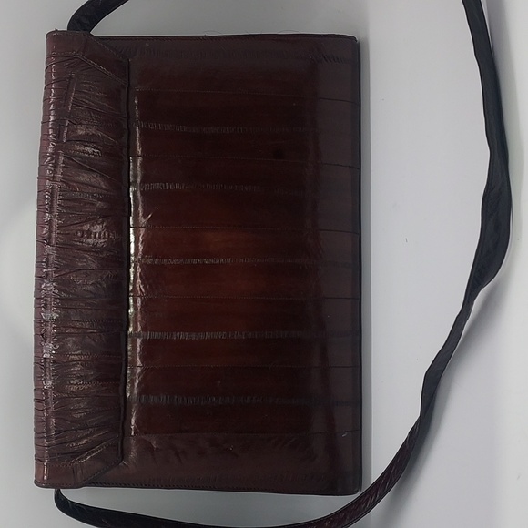Vintage 90's The Top eel skin shoulder bag. - Picture 2 of 5